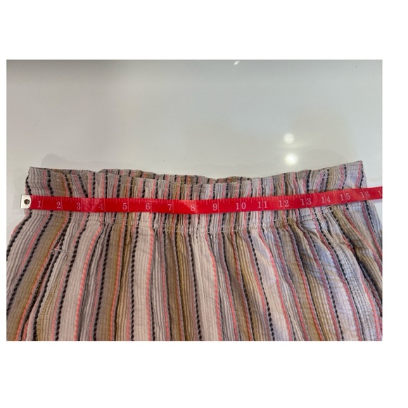 Free People Striped Wide-Leg Pants in Tan and Pink - Picture 9 of 10